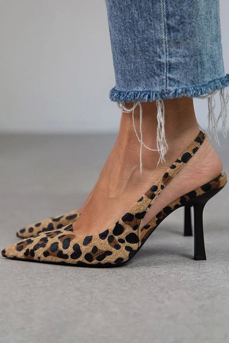 Animal-Pattern High Heels