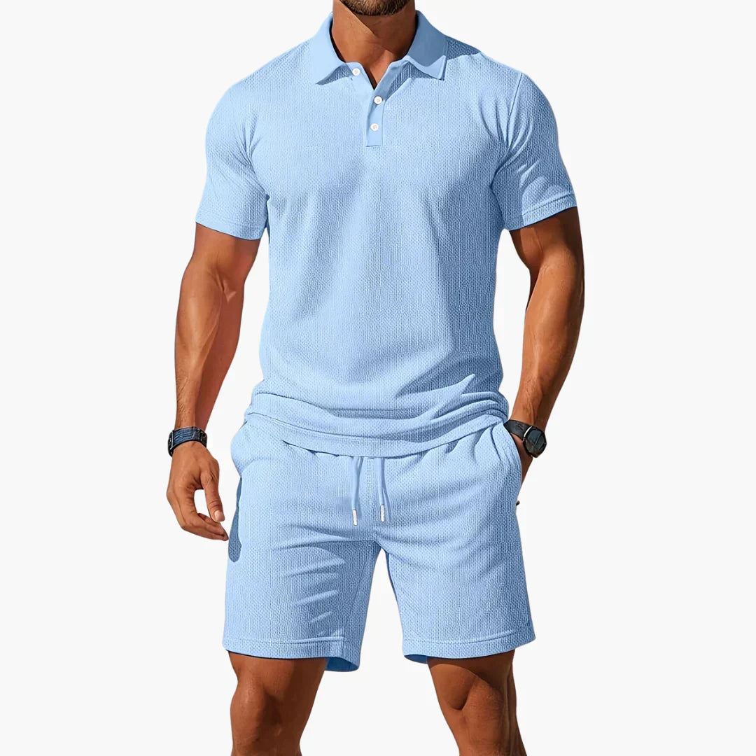 Declan | Premium Summer Polo & Shorts Set