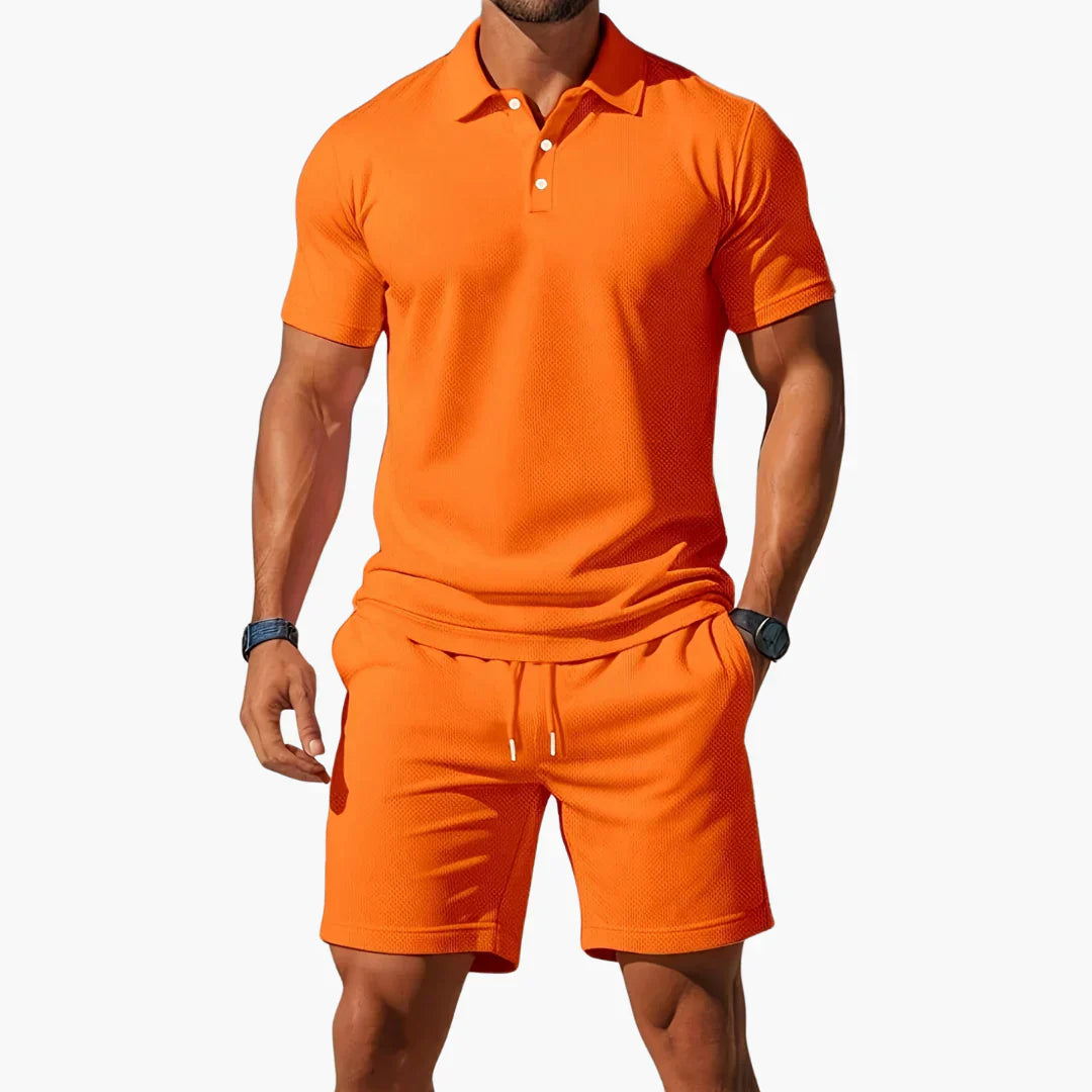 Declan | Premium Summer Polo & Shorts Set