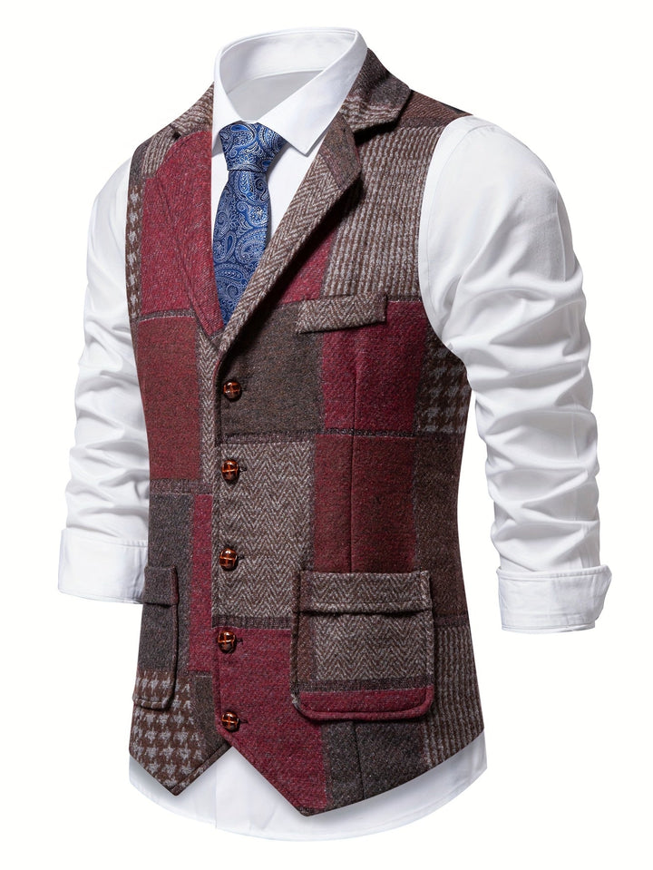 Atticus | Patchwork Tweed Waistcoat