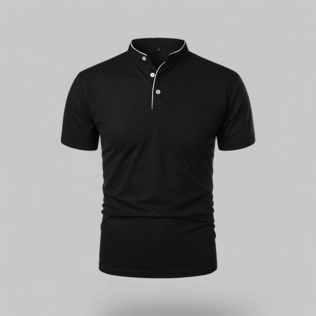 Louis | Collarless Polo Shirt