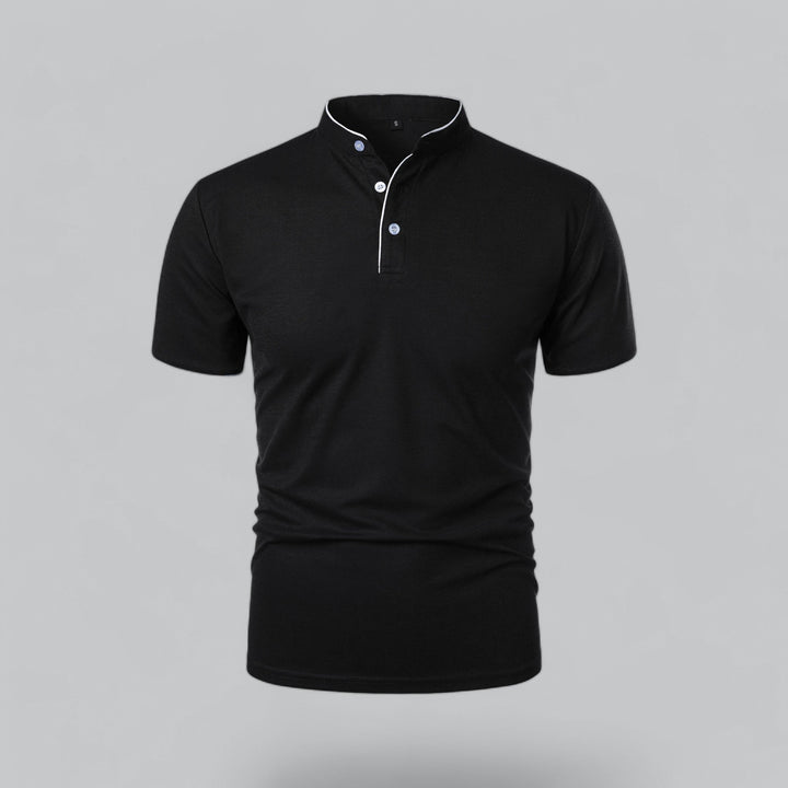 Louis | Collarless Polo Shirt