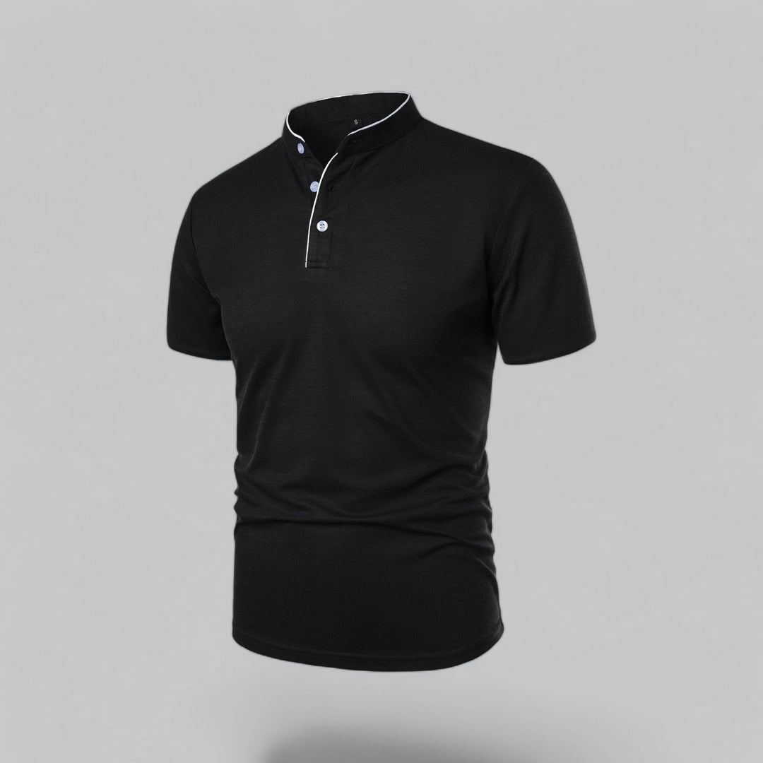 Louis | Collarless Polo Shirt