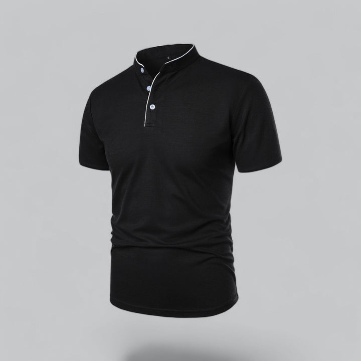 Louis | Collarless Polo Shirt