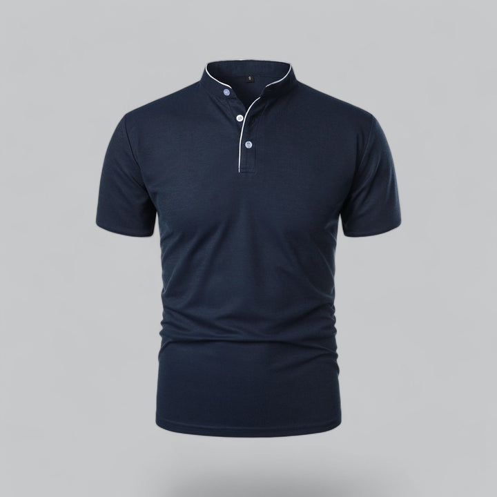 Louis | Collarless Polo Shirt