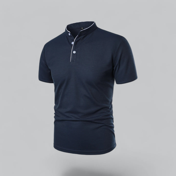 Louis | Collarless Polo Shirt