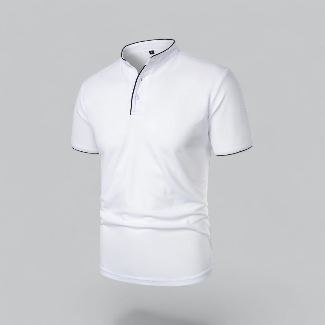 Louis | Collarless Polo Shirt