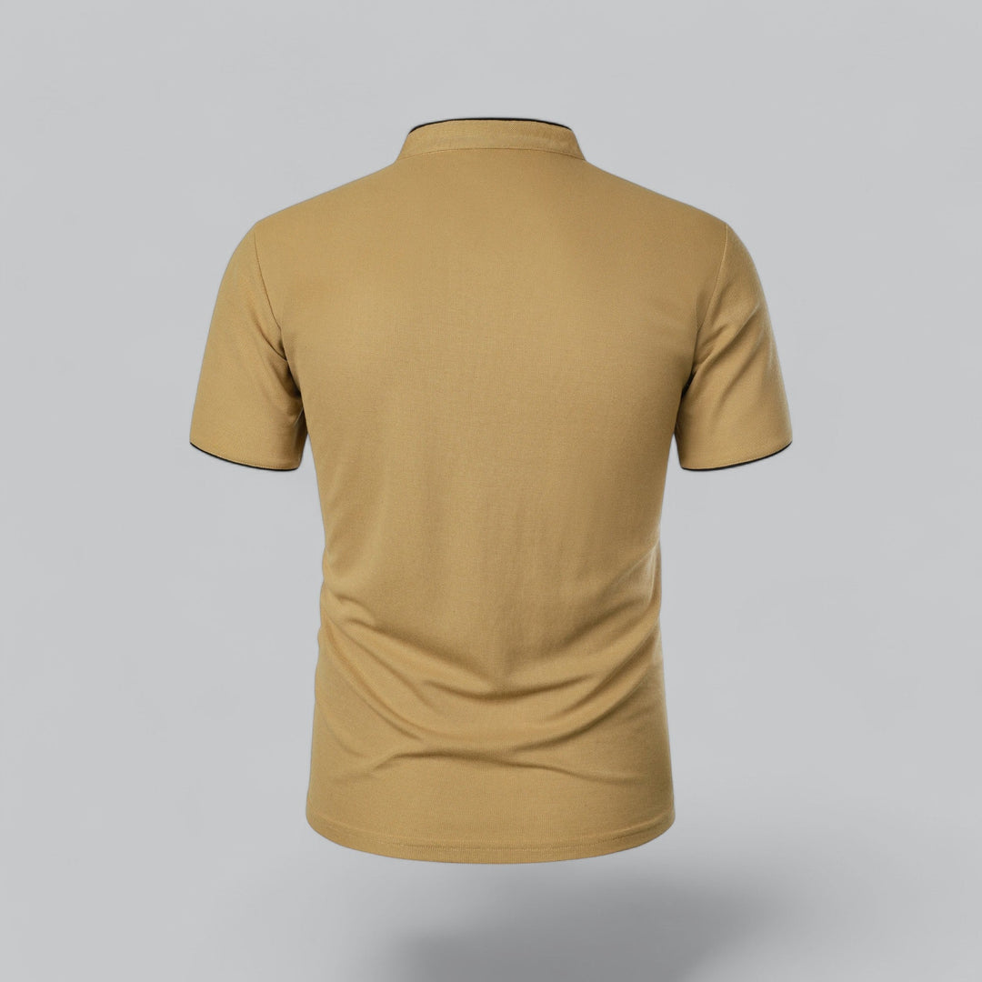 Louis | Collarless Polo Shirt