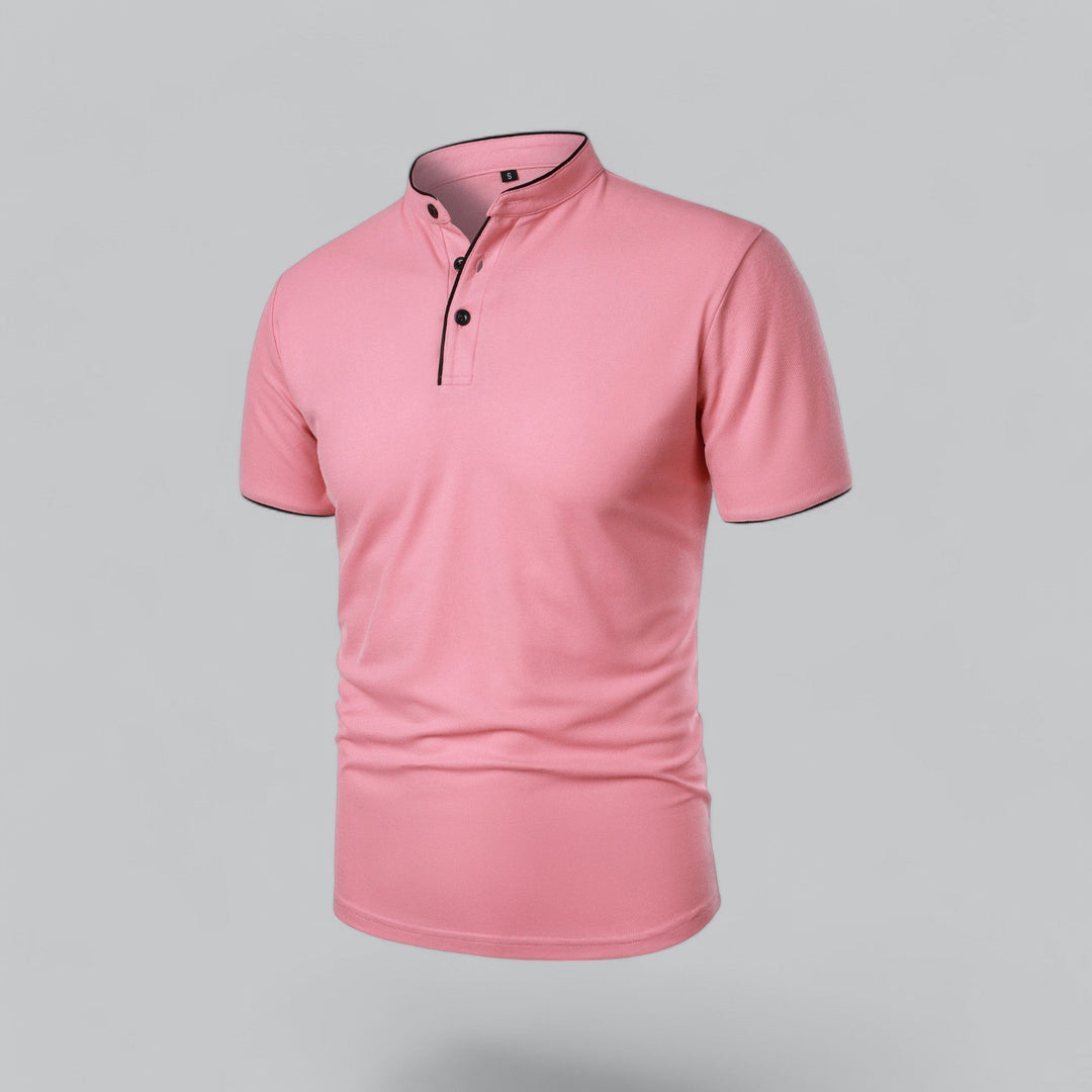 Louis | Collarless Polo Shirt