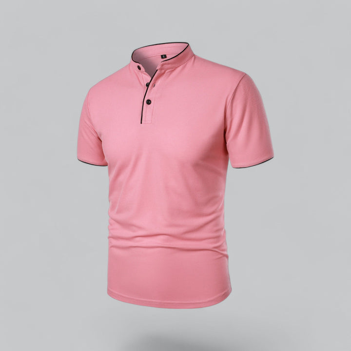 Louis | Collarless Polo Shirt