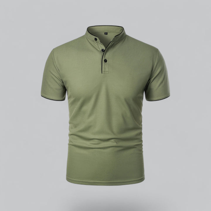 Louis | Collarless Polo Shirt