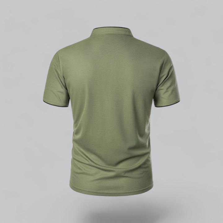 Louis | Collarless Polo Shirt