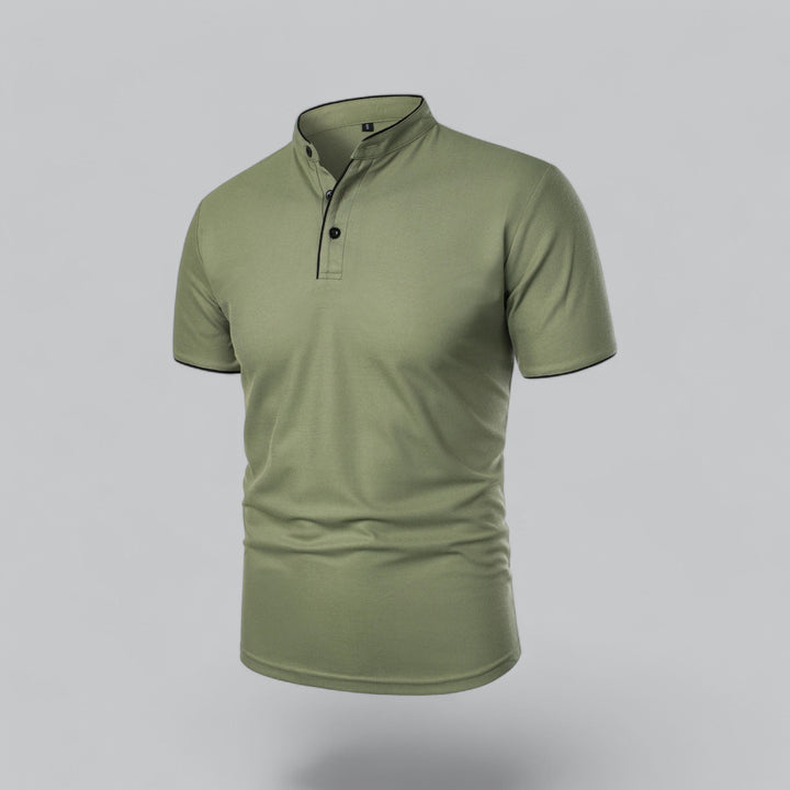 Louis | Collarless Polo Shirt