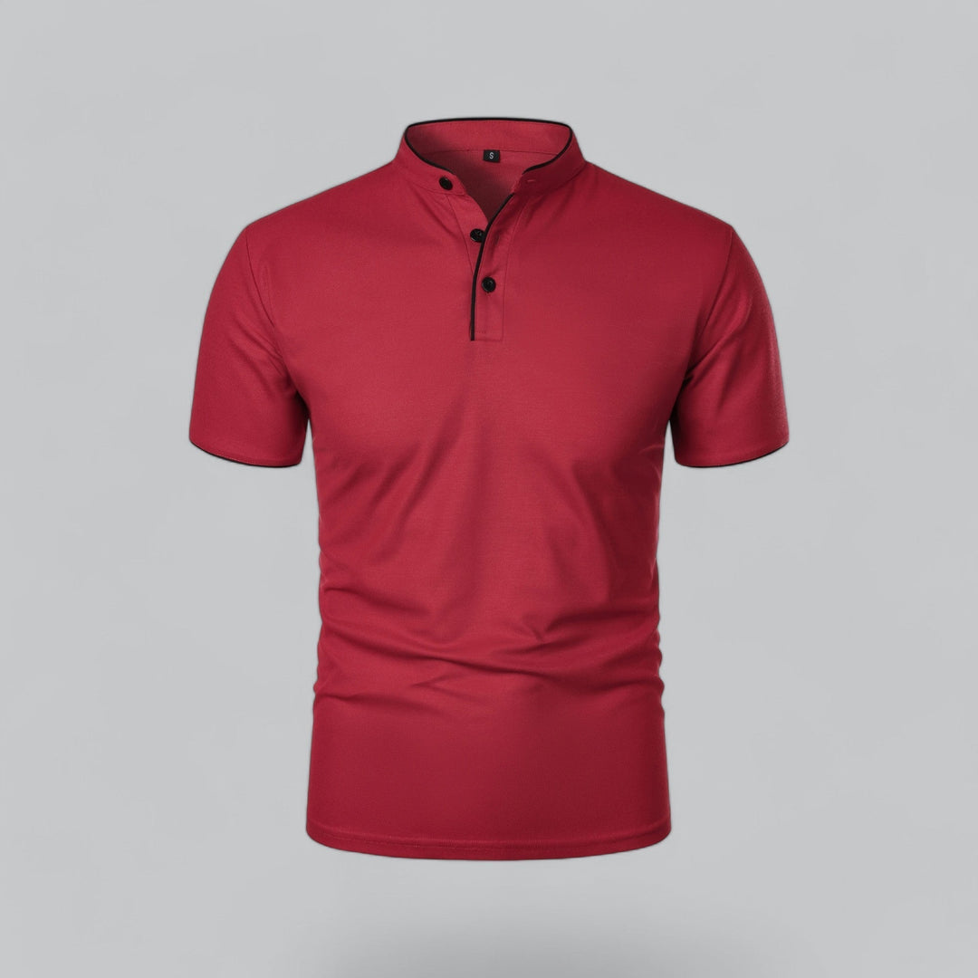Louis | Collarless Polo Shirt