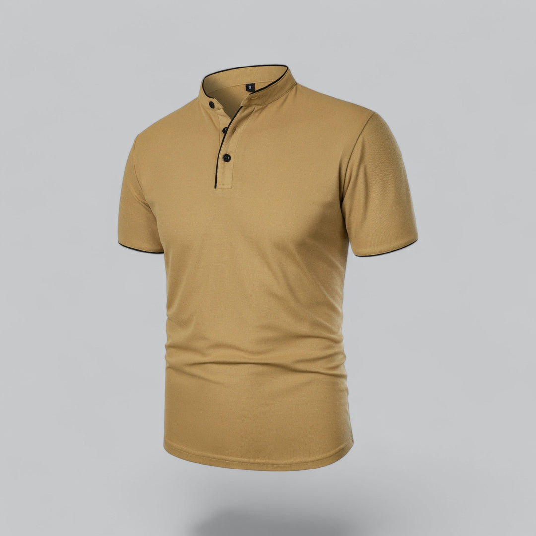 Louis | Collarless Polo Shirt