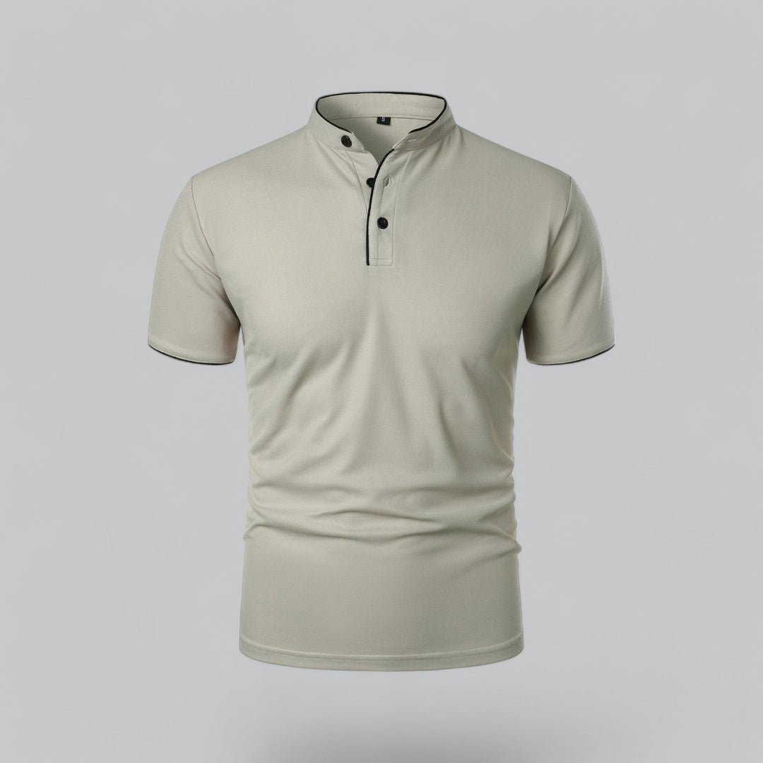 Louis | Collarless Polo Shirt