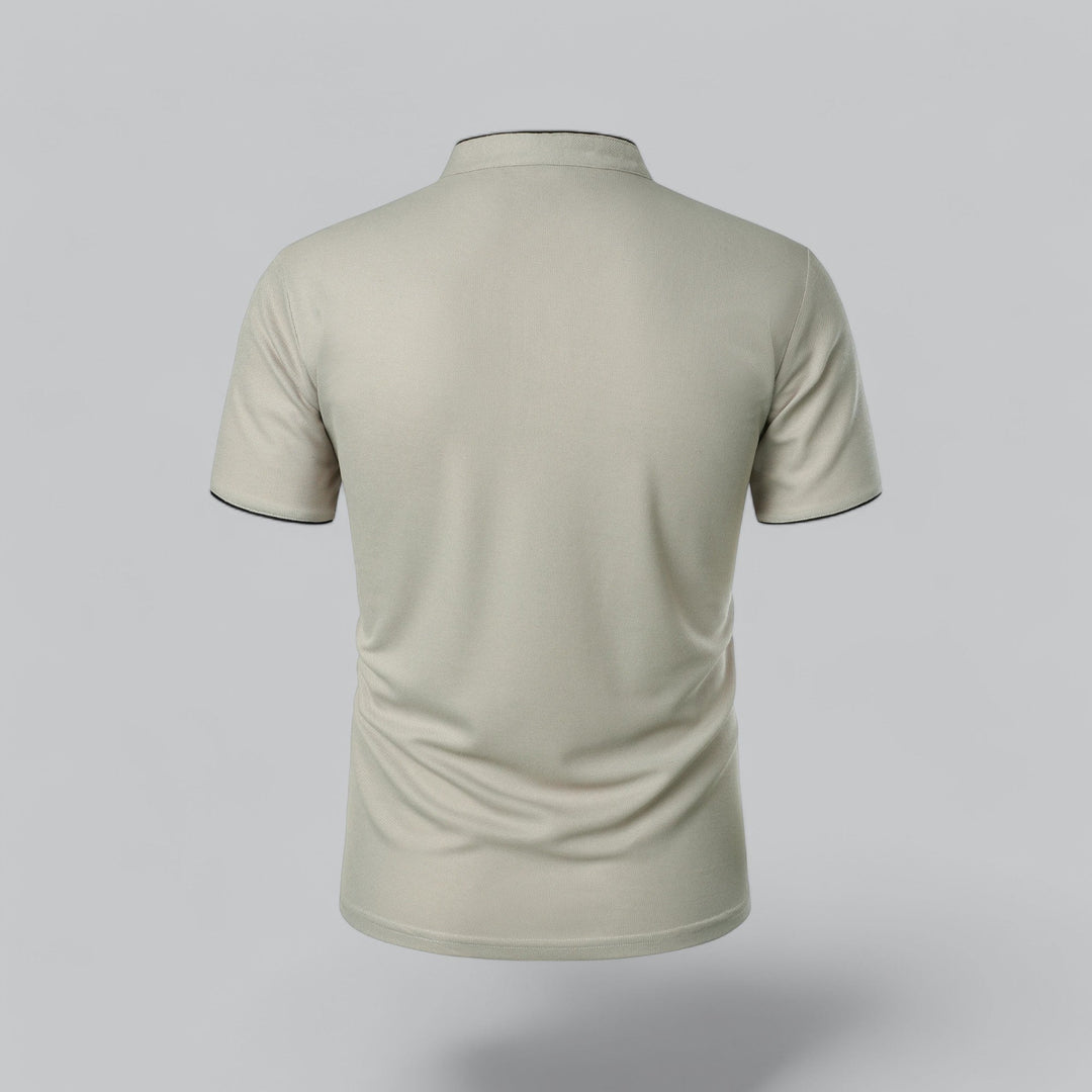 Louis | Collarless Polo Shirt