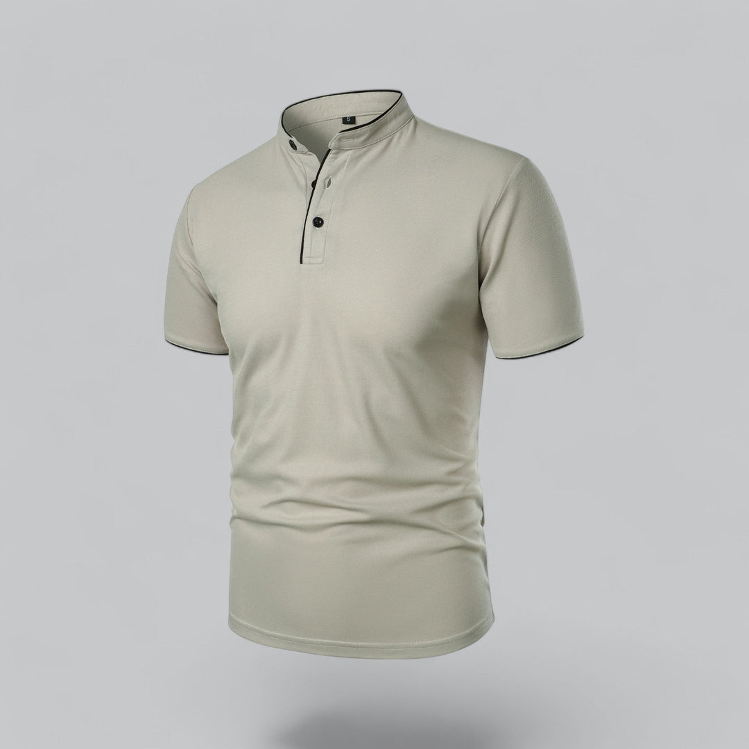 Louis | Collarless Polo Shirt