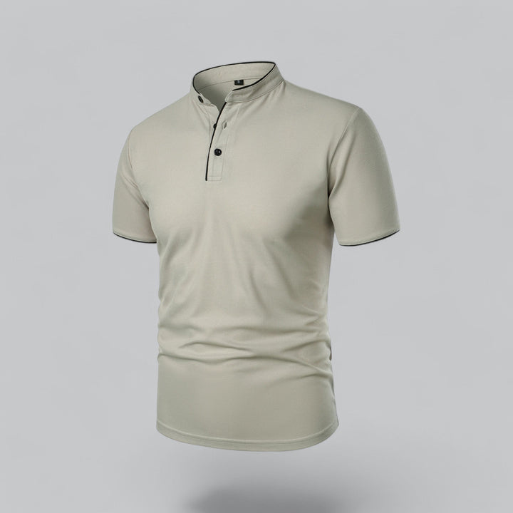 Louis | Collarless Polo Shirt