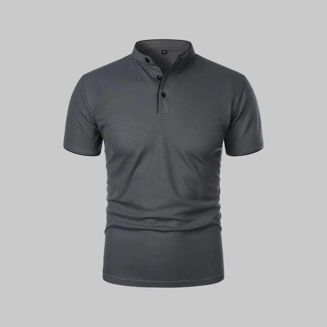 Louis | Collarless Polo Shirt