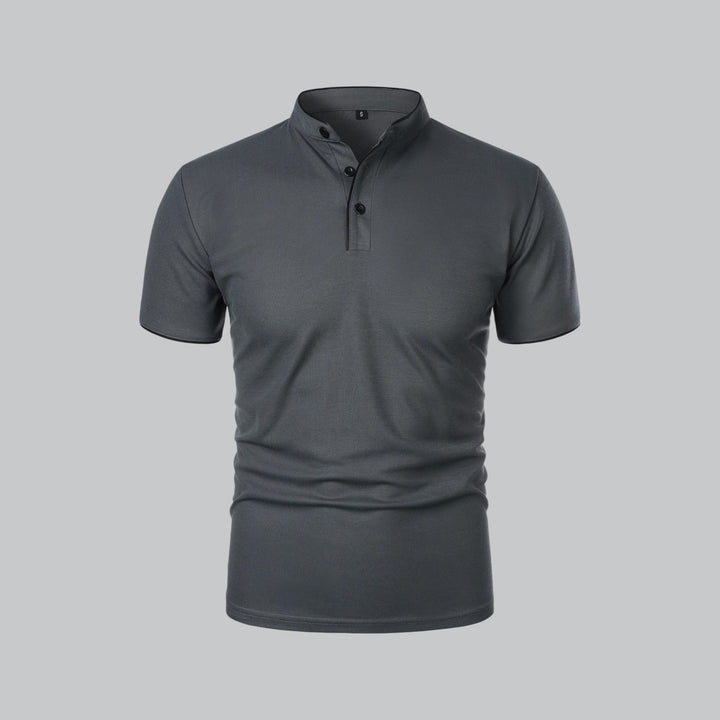 Louis | Collarless Polo Shirt