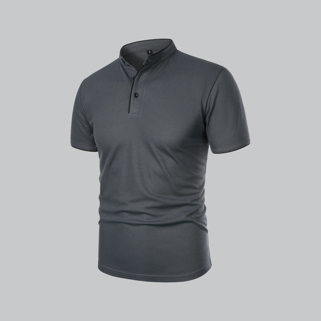 Louis | Collarless Polo Shirt