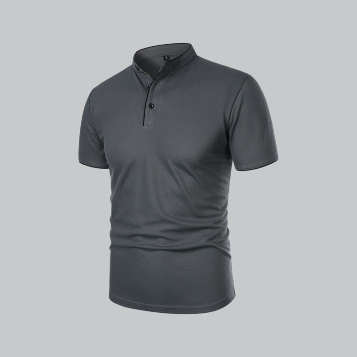 Louis | Collarless Polo Shirt