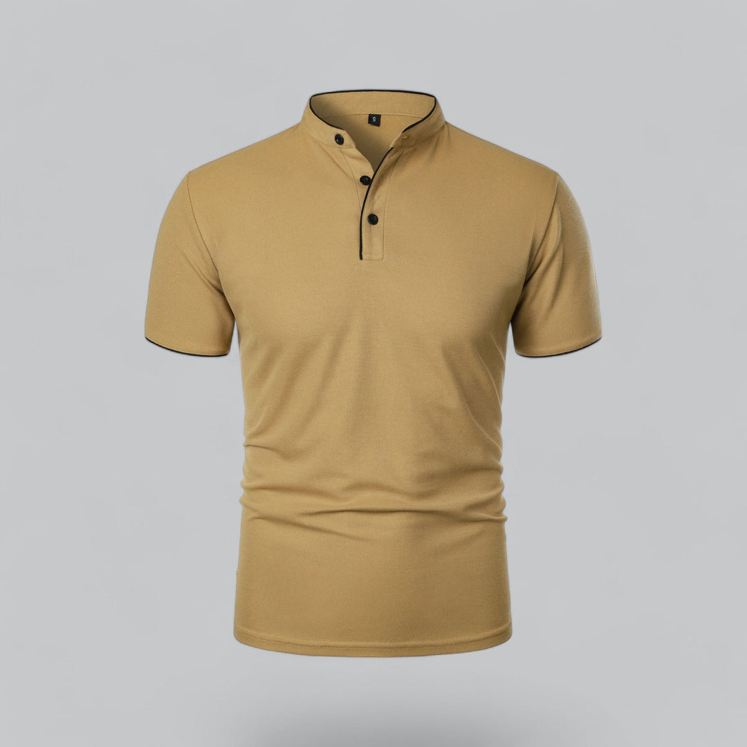 Louis | Collarless Polo Shirt