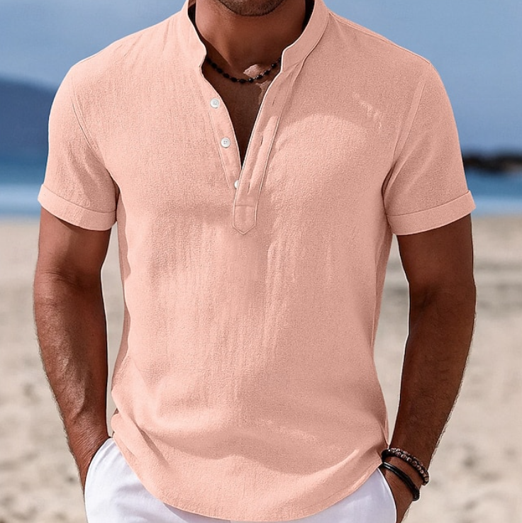 Logan | Summer Button-Up Short Sleeve Shirt