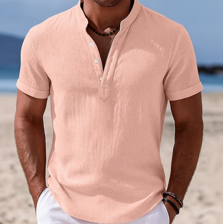 Logan | Summer Button-Up Short Sleeve Shirt