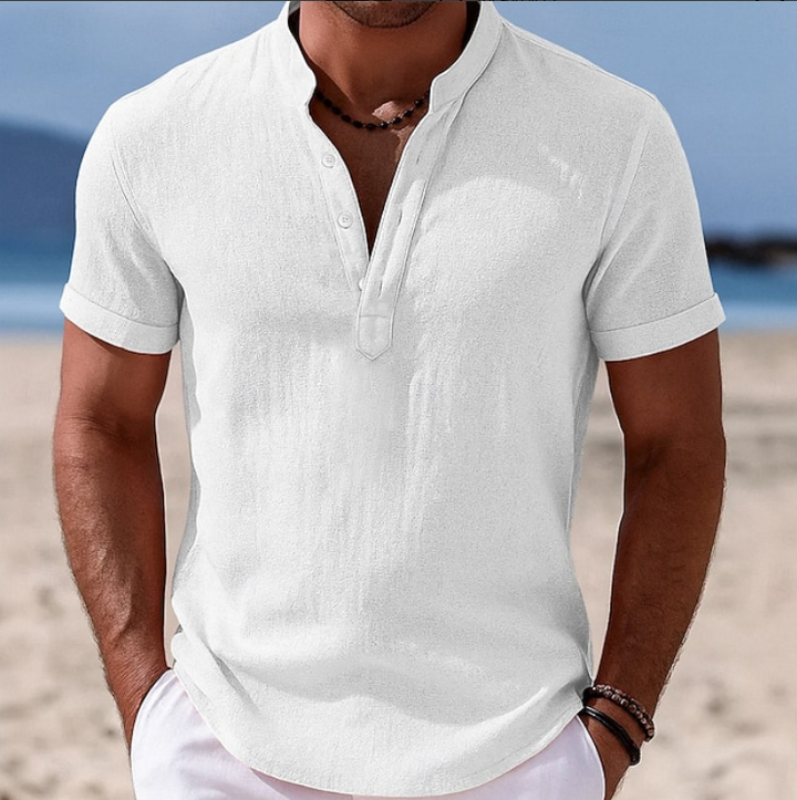 Logan | Summer Button-Up Short Sleeve Shirt