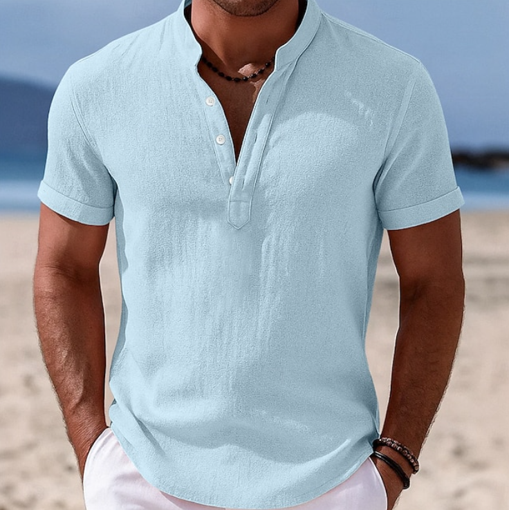 Logan | Summer Button-Up Short Sleeve Shirt