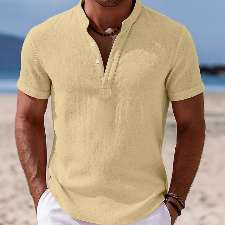 Logan | Summer Button-Up Short Sleeve Shirt