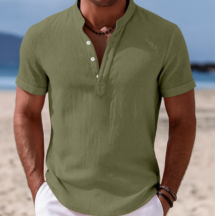 Logan | Summer Button-Up Short Sleeve Shirt