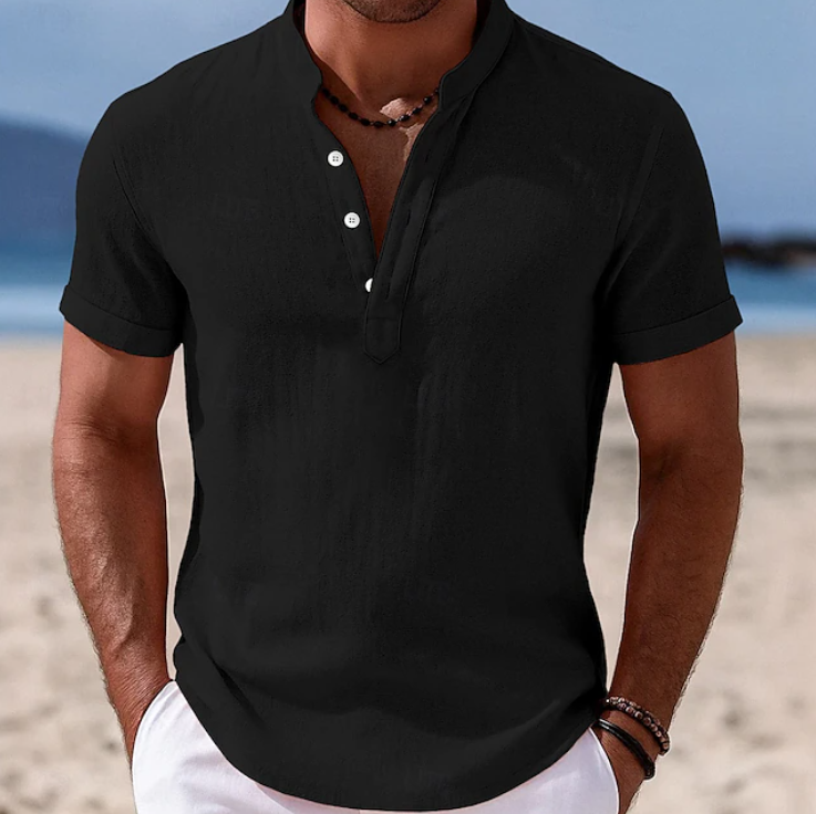 Logan | Summer Button-Up Short Sleeve Shirt