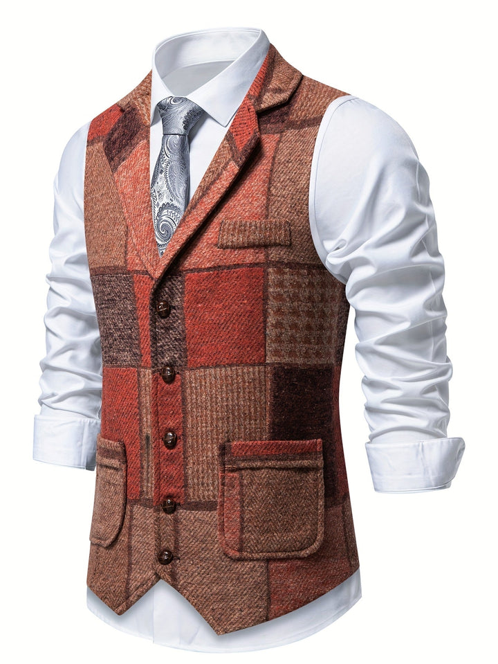 Atticus | Patchwork Tweed Waistcoat