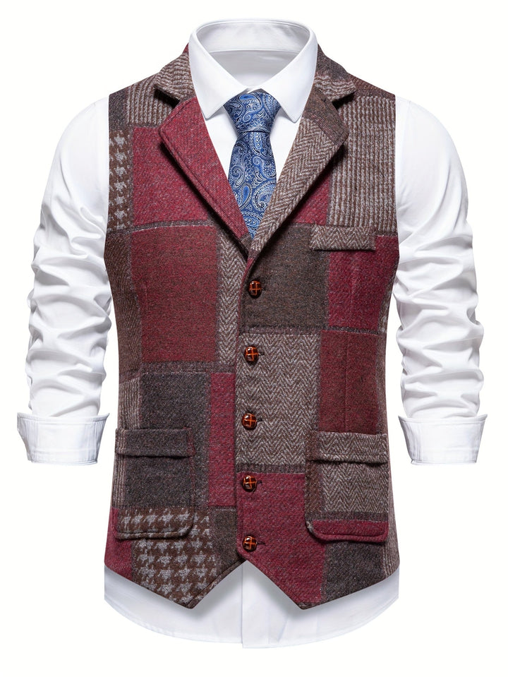 Atticus | Patchwork Tweed Waistcoat