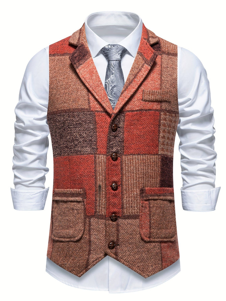 Atticus | Patchwork Tweed Waistcoat