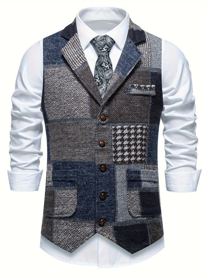 Atticus | Patchwork Tweed Waistcoat