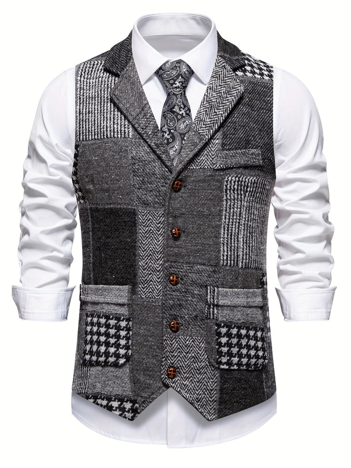 Atticus | Patchwork Tweed Waistcoat