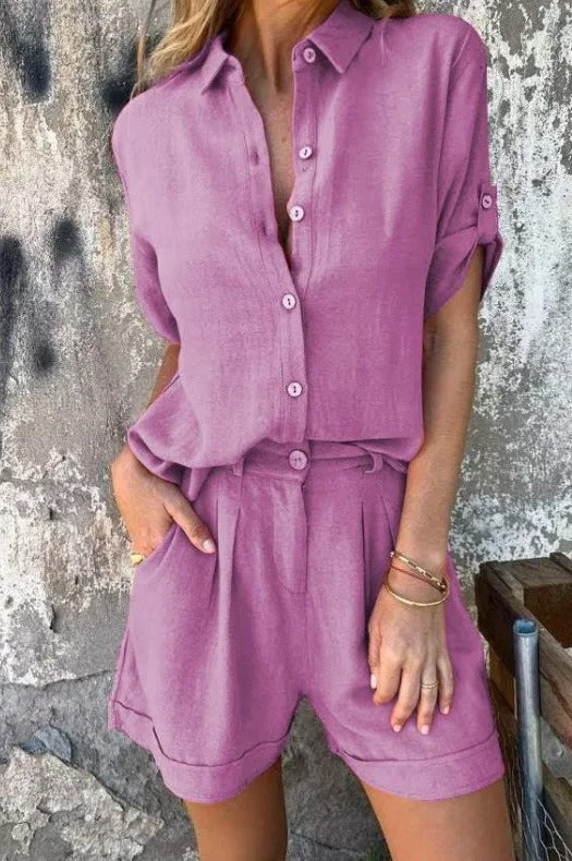 Roselyn | Breezy Buttoned Set