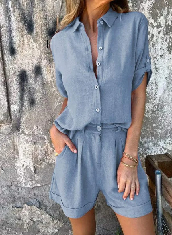 Roselyn | Breezy Buttoned Set